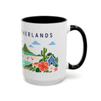 Caribbean Netherlands Coffee Mug | Travel Souvenir Accent Mug | Country Gift Ceramic Cup 11oz 15oz