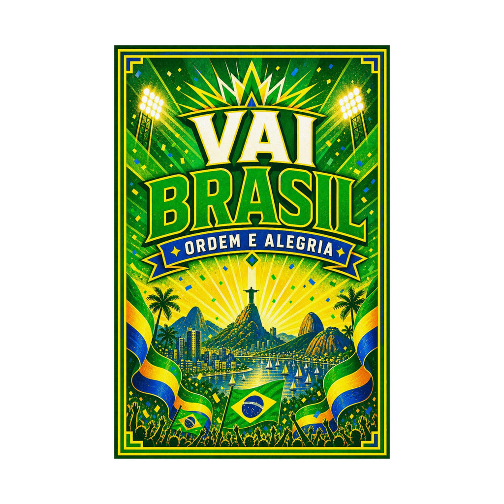 Brazil Soccer Poster | Rally Fan Art Print | 2026 Soccer Wall Decor