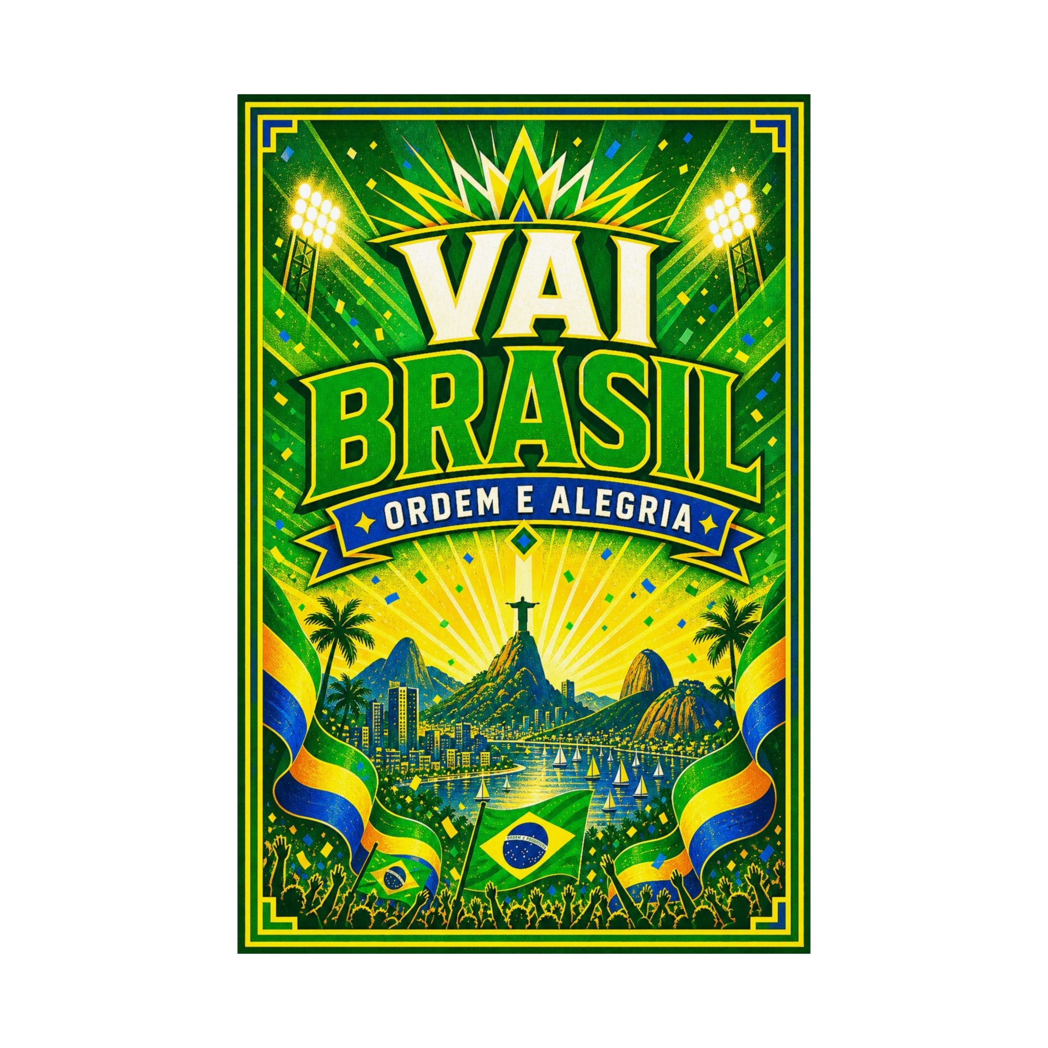 Brazil Soccer Poster | Rally Fan Art Print | 2026 Soccer Wall Decor
