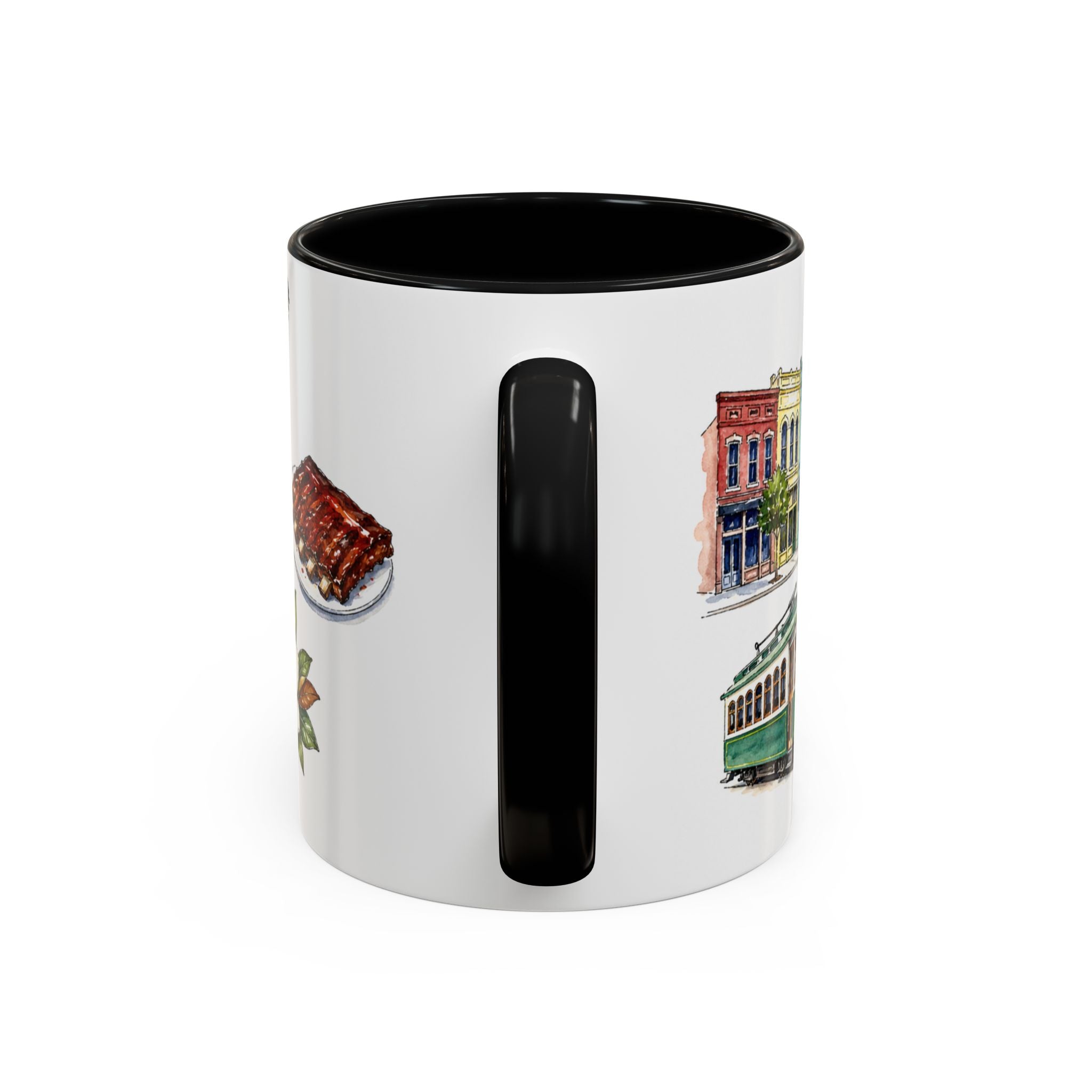 Memphis Illustrated Travel Mug | City Souvenir Accent Coffee Mug | 11oz 15oz Ceramic Cup
