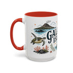 Galapagos Islands Coffee Mug | Travel Destination Souvenir Gift | Accent Color Ceramic 11oz 15oz