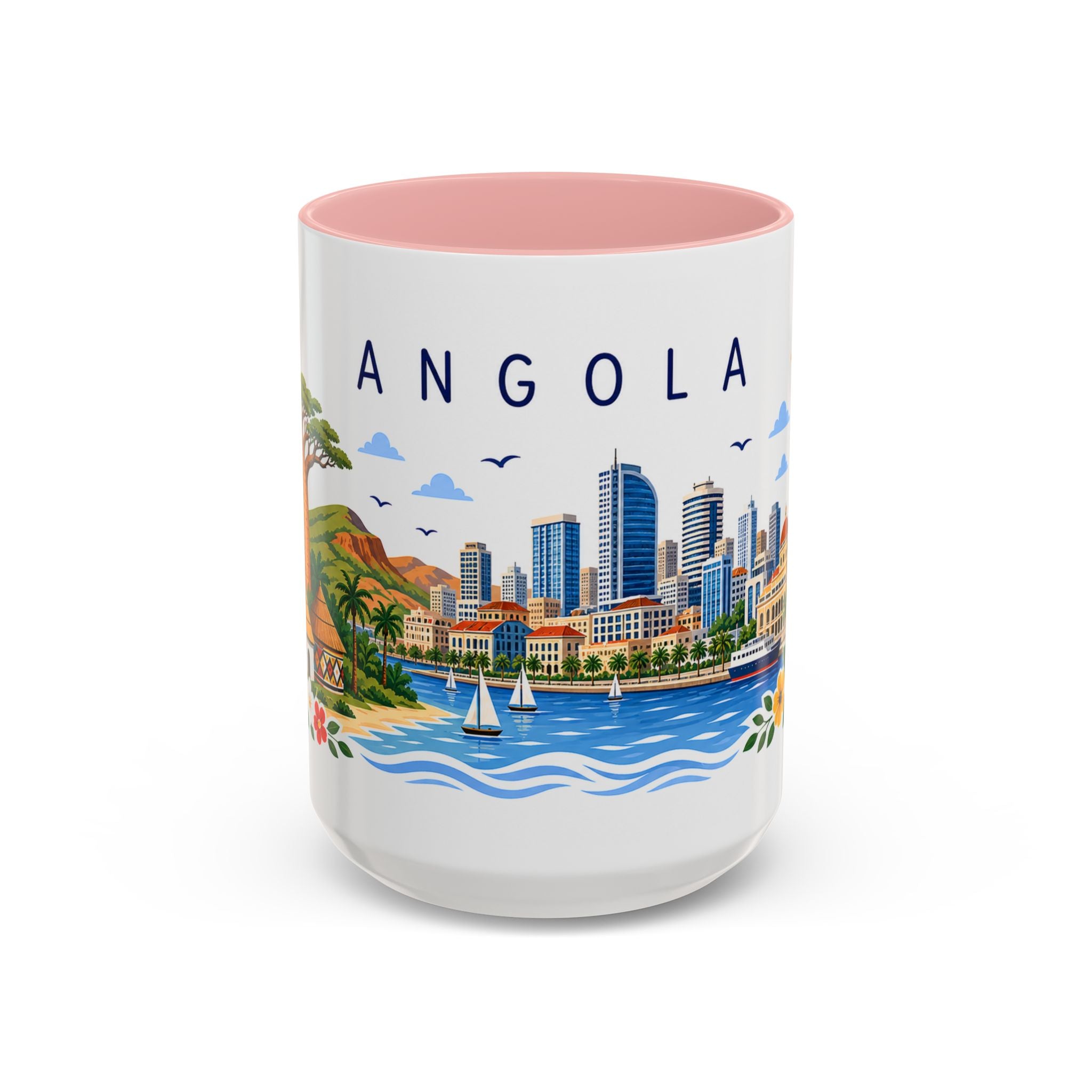 Angola Coffee Mug | Travel Souvenir Accent Mug | Place Gift Ceramic Cup 11oz 15oz