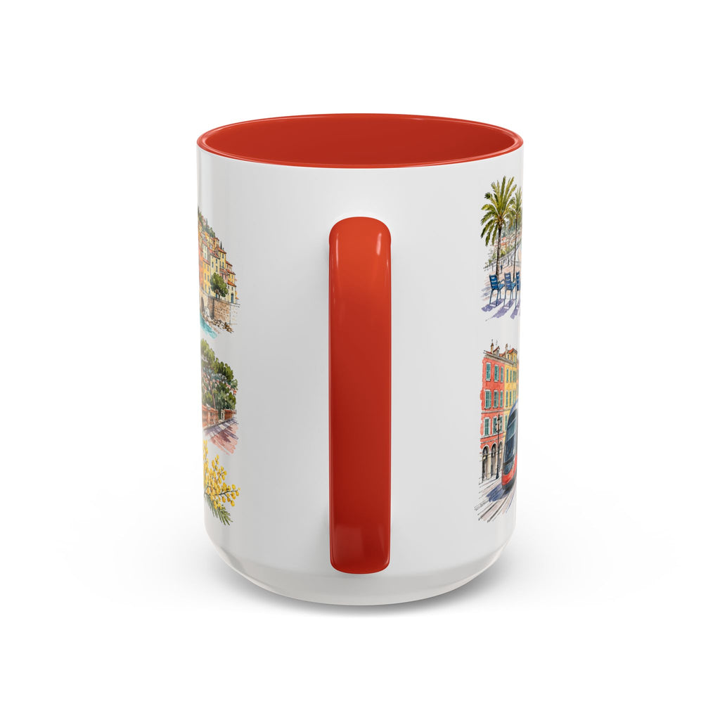 Nice Illustrated Travel Mug | City Souvenir Accent Coffee Mug | 11oz 15oz Ceramic Cup