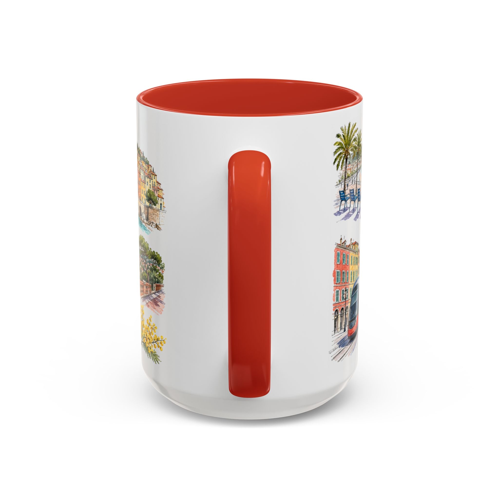 Nice Illustrated Travel Mug | City Souvenir Accent Coffee Mug | 11oz 15oz Ceramic Cup