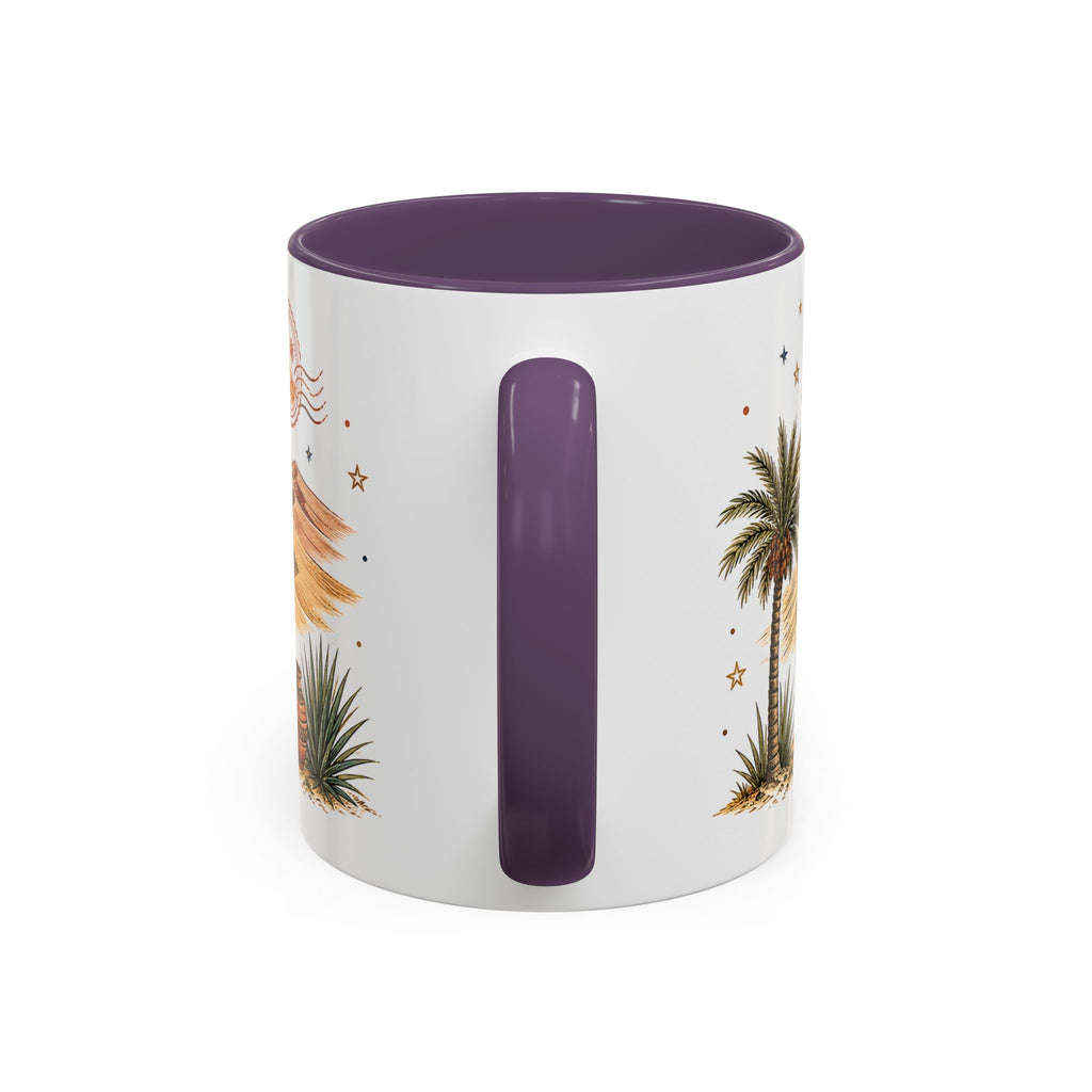 Sahara Dunes Coffee Mug | Travel Destination Souvenir Gift | Accent Color Ceramic 11oz 15oz