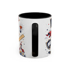 Super Teacher Coffee Mug | All Heroes Wear Capes Teacher Gift | Accent Color Ceramic 11oz 15oz