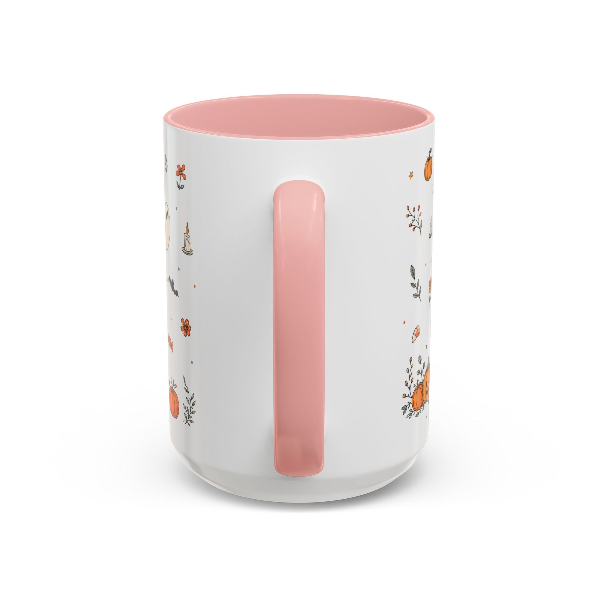 Halloween Party Mug | Ghost Black Cat Candy Watercolor Gift | Accent Cup 11oz 15oz