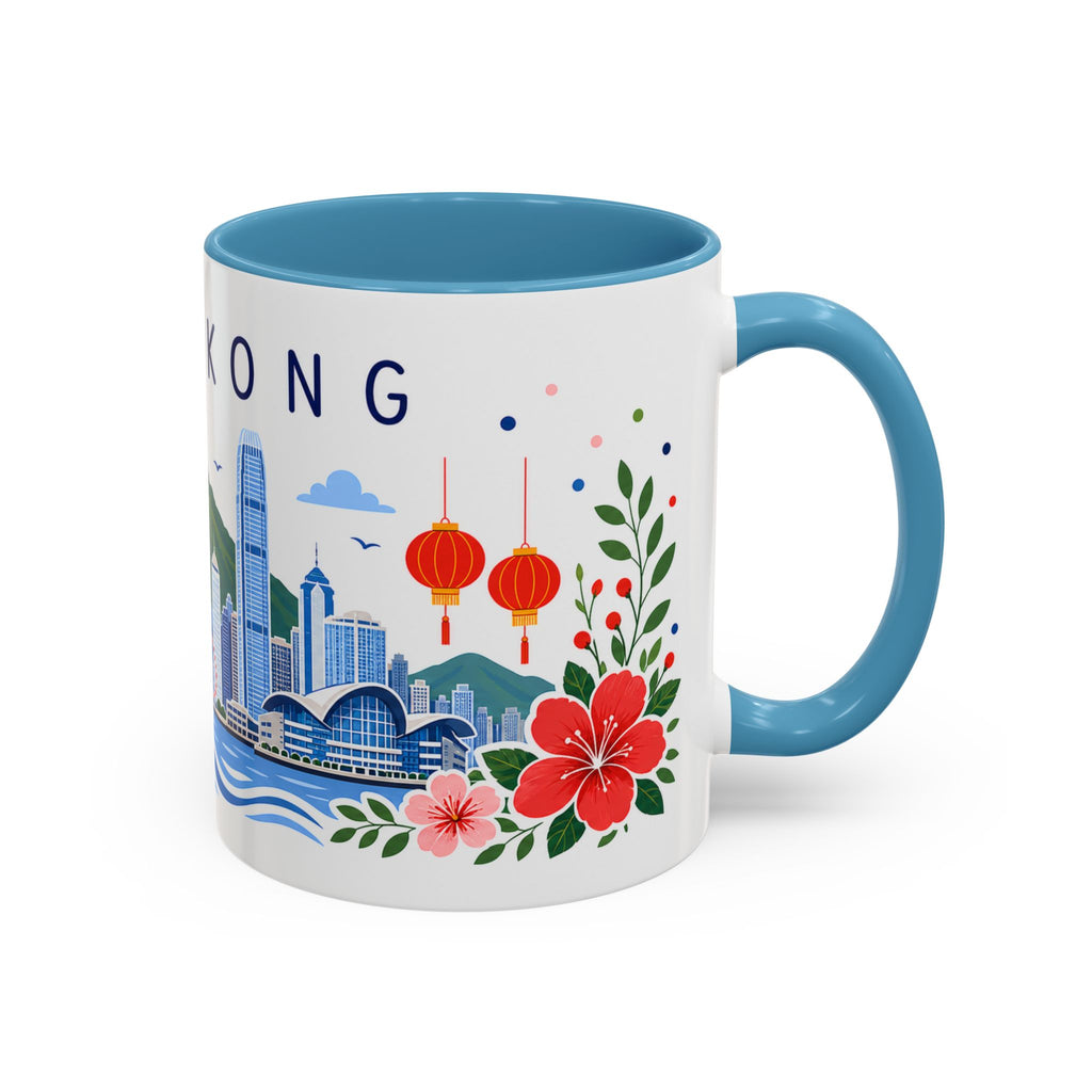 Hong Kong Coffee Mug | Travel Souvenir Accent Mug | Place Gift Ceramic Cup 11oz 15oz