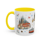 Prague Christmas Mug | Watercolor Travel Souvenir | Holiday Gift | Accent Ceramic Coffee Cup 11oz 15oz