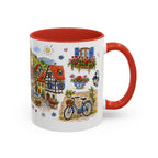 Eguisheim Illustrated Travel Mug | Alsace France Souvenir Accent Coffee Mug | 11oz 15oz Ceramic Cup