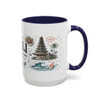 Bali Coffee Mug | Indonesia Souvenir Travel Gift | Accent Color Ceramic 11oz 15oz