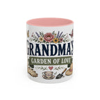 Grandma's Garden Of Love Coffee Mug | Gift From Grandkids | Accent Color Ceramic 11oz 15oz