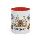 Tucson Illustrated Travel Mug | City Souvenir Accent Coffee Mug | 11oz 15oz Ceramic Cup