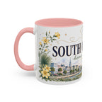 South Carolina State Mug | Botanical Map Accent Cup (11oz 15oz)
