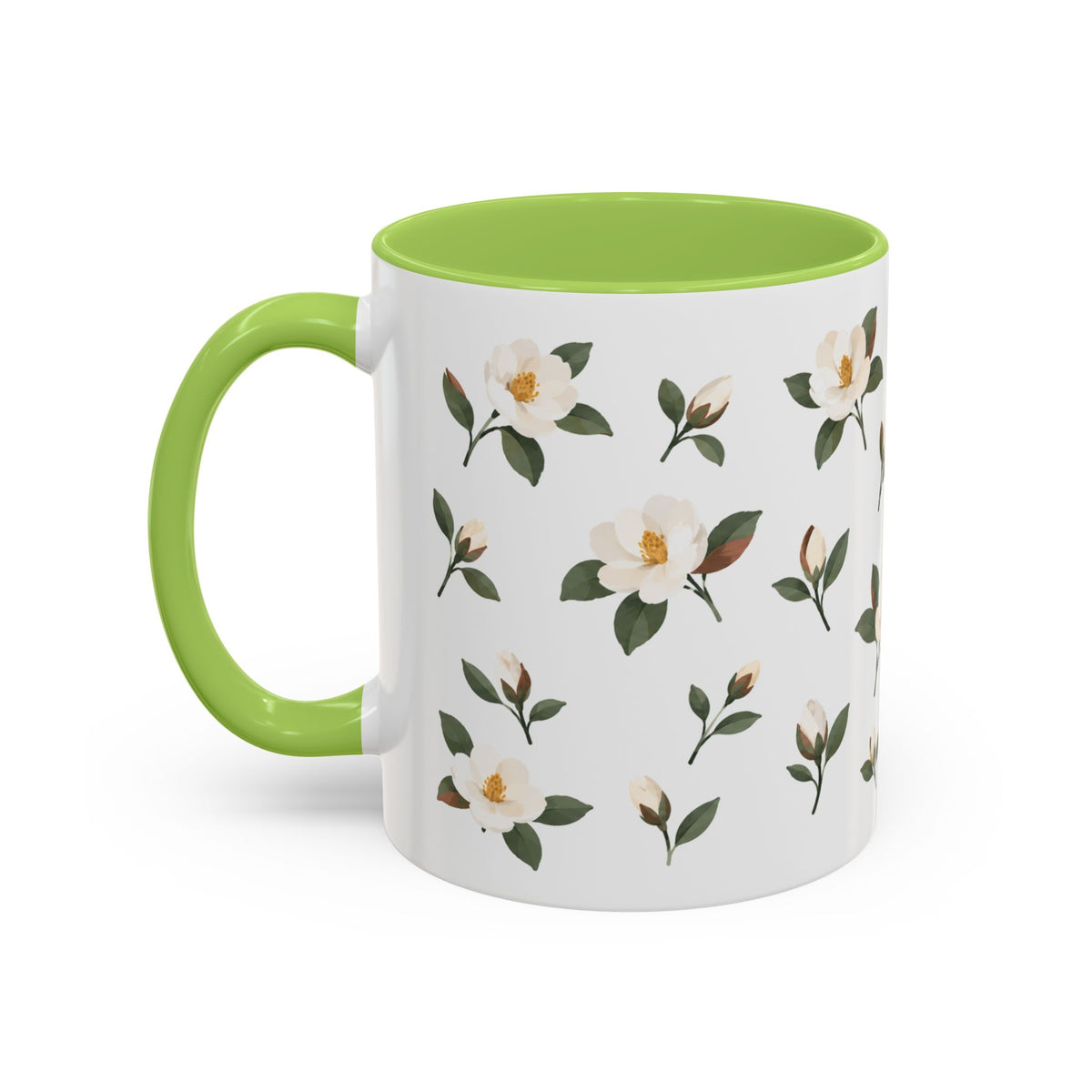 Louisiana Magnolia Mug, State Flower Floral Coffee Cup, 11oz Botanical Gift