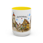 Rothenburg Illustrated Travel Mug | Germany Souvenir Accent Coffee Mug | 11oz 15oz Ceramic Cup