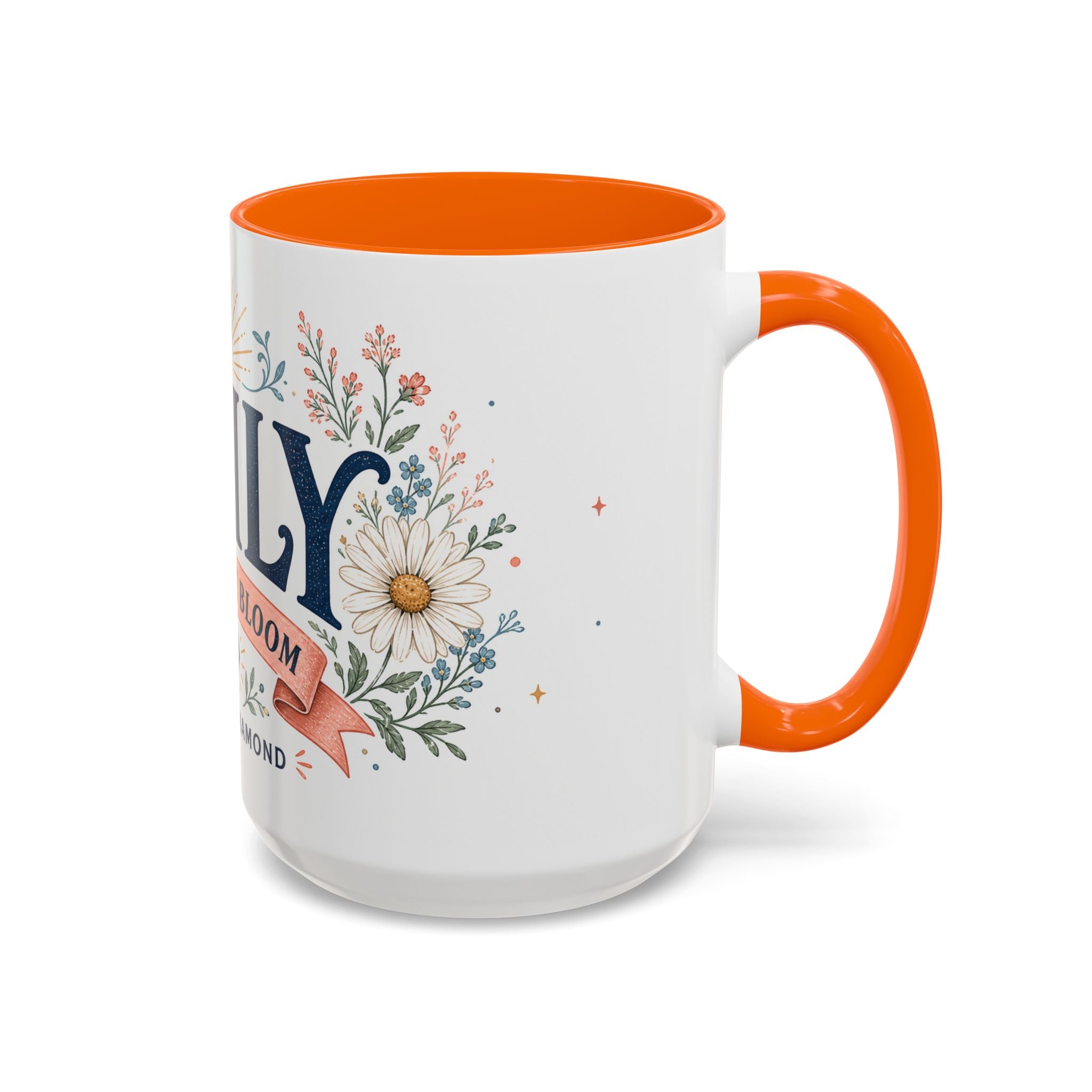 Personalized Name Birth Month Mug | Birth Flower Stone Birthday Gift | 11oz 15oz