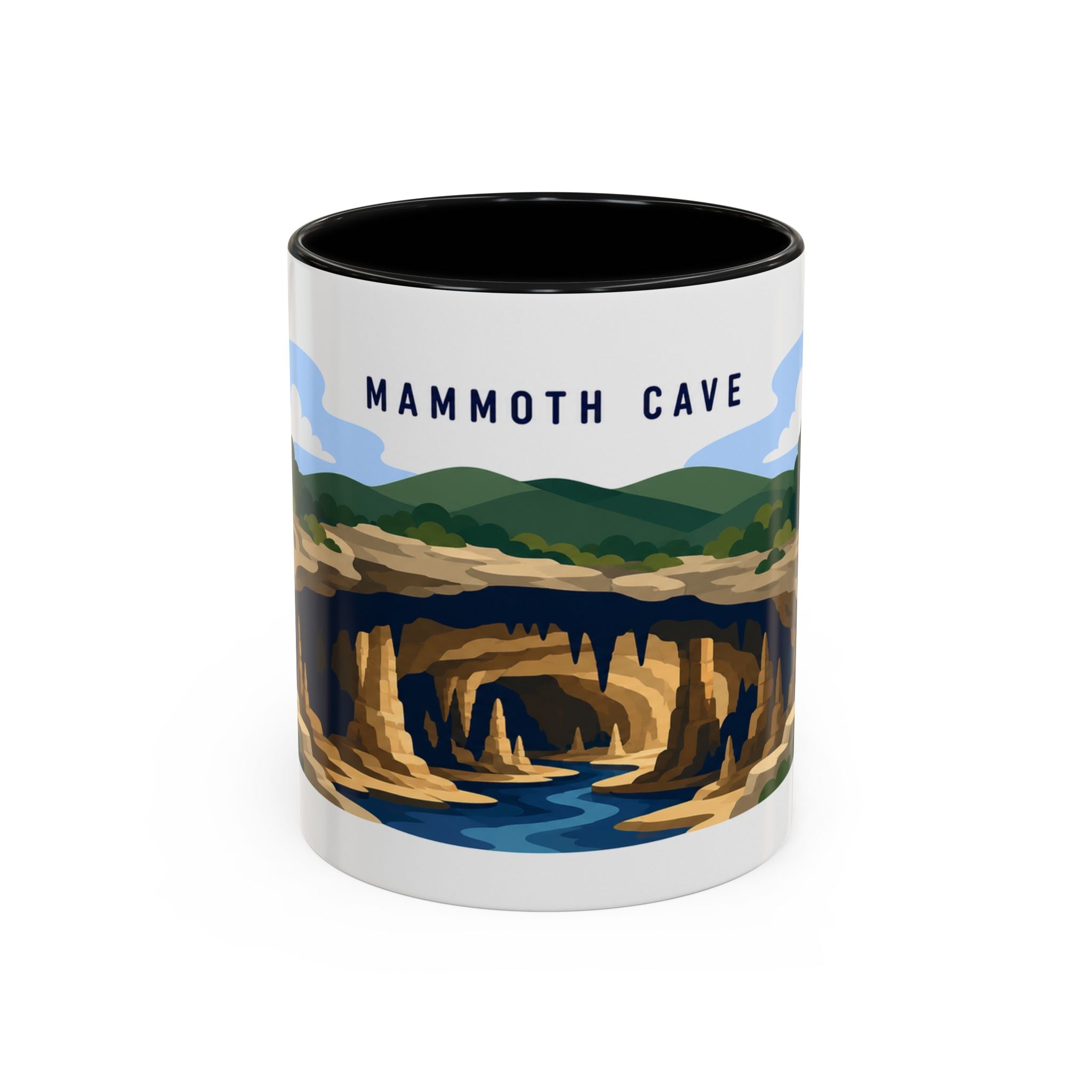 Mammoth Cave National Park Coffee Mug | Solid Color Block Park Souvenir | 11oz 15oz Accent Mug