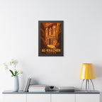Al-Khazneh Petra Jordan Framed Poster | Vintage Travel Wall Art | Black Walnut White Frame | 16x24 20x30