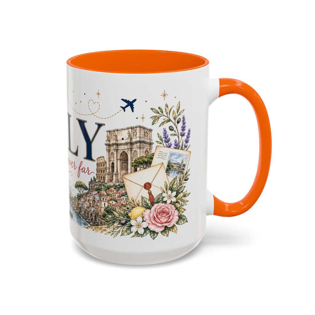 Italy Home Country Mug | Moving Away Gift | Long Distance Friendship | 11 oz 15 oz Accent Mug