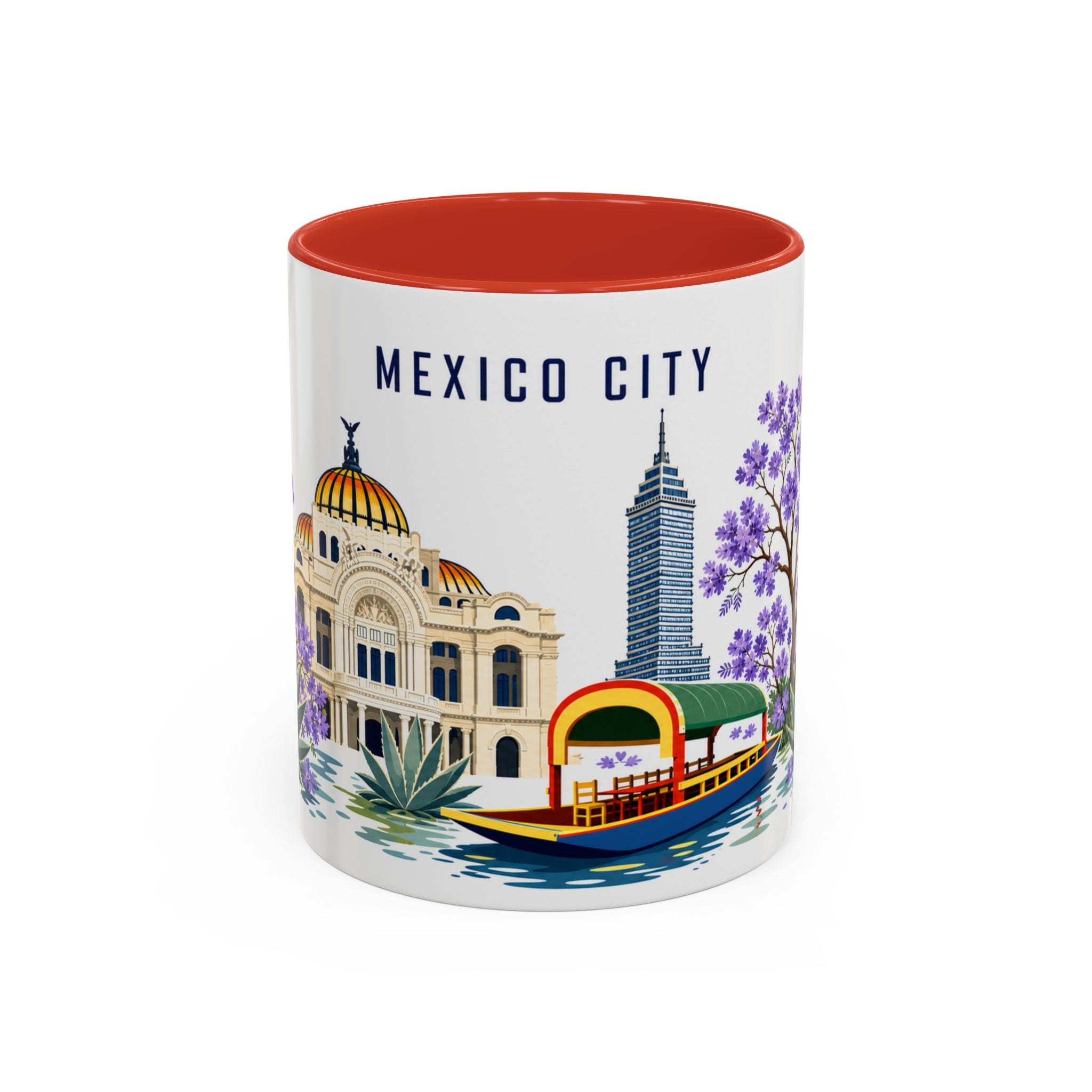 Mexico City Coffee Mug | Mexico Travel Souvenir | Porcelain Decal City Gift | 11oz 15oz Accent Mug