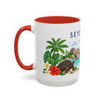 Seychelles Coffee Mug | Travel Destination Souvenir Gift | Accent Color Ceramic 11oz 15oz