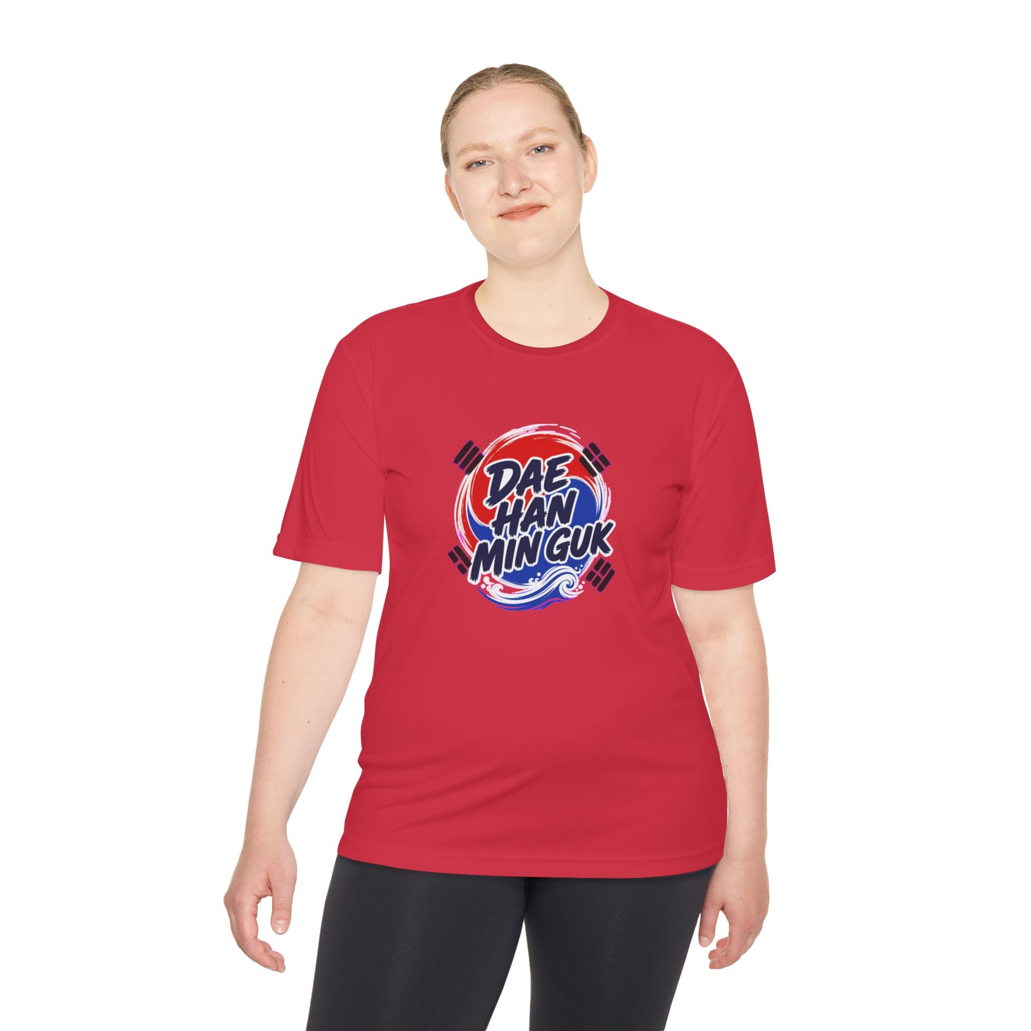 South Korea Dae Han Min Guk Soccer Fan T-Shirt, Moisture Wicking Sport Tee