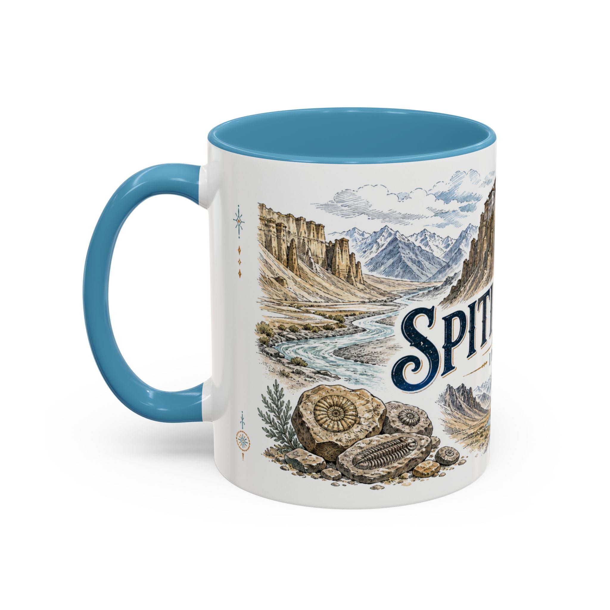 Spiti Valley Mug, India Travel Souvenir, Bucket List Gift, Accent Ceramic Coffee Mug 11oz 15oz