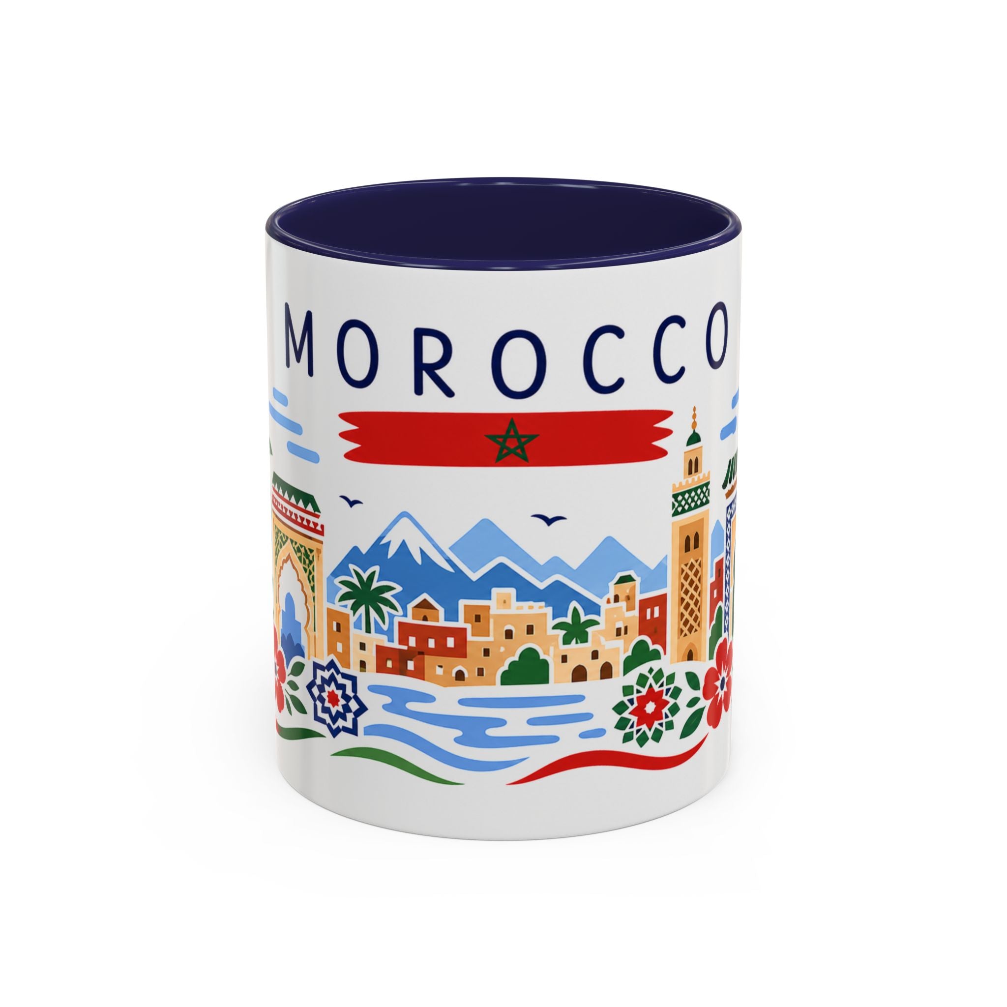 Morocco Coffee Mug | Travel Souvenir Accent Mug | Country Gift Ceramic Cup 11oz 15oz