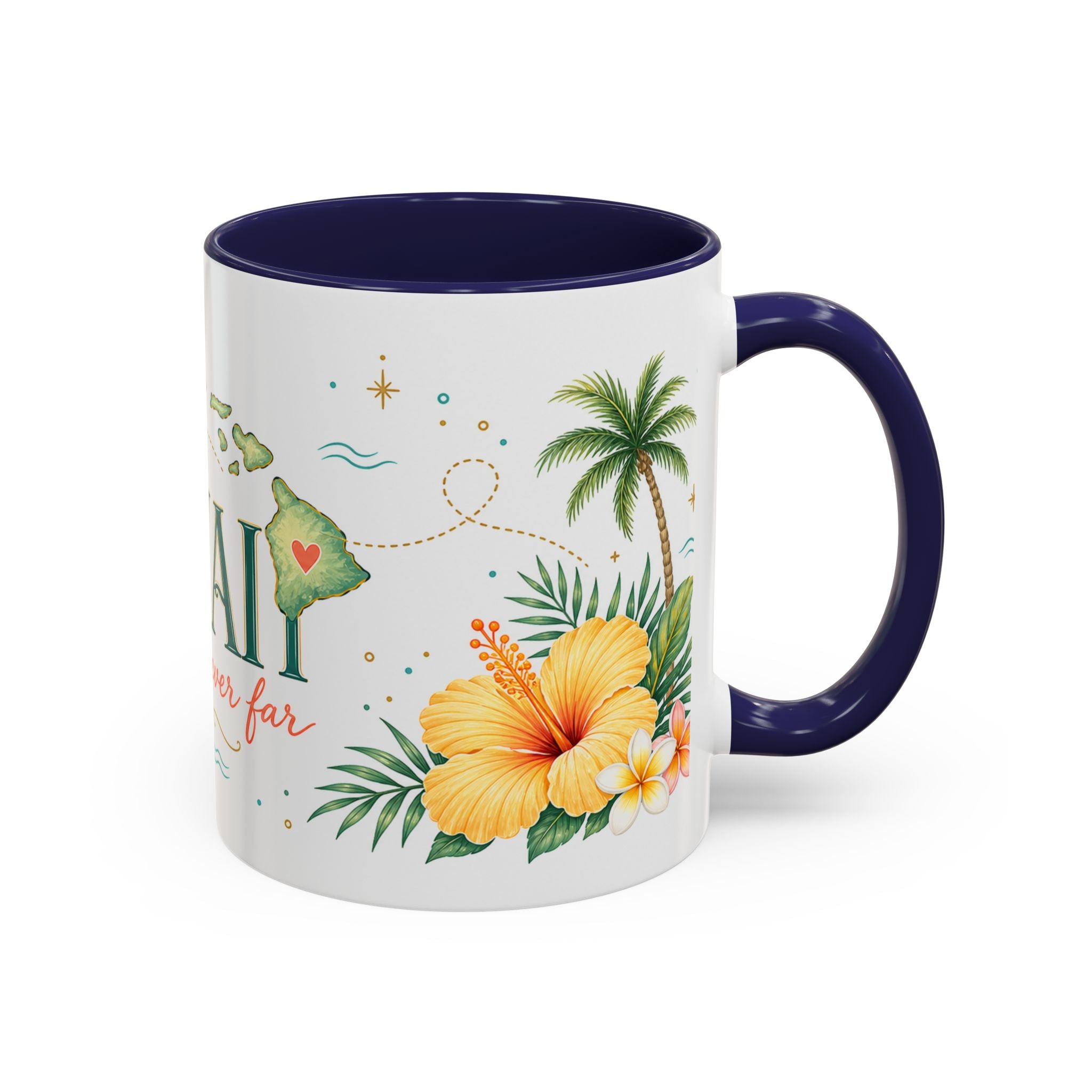Hawaii State Map Mug | Moving Away Gift | Long Distance Friendship Coffee Cup