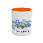 Anchorage Illustrated Travel Mug | City Souvenir Accent Coffee Mug | 11oz 15oz Ceramic Cup