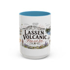 Lassen Volcanic National Park Coffee Mug | California Volcano Geothermal Hiking Gift | Accent Color Ceramic 11oz 15oz