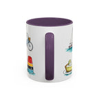 Key West Illustrated Travel Mug | City Souvenir Accent Coffee Mug | 11oz 15oz Ceramic Cup