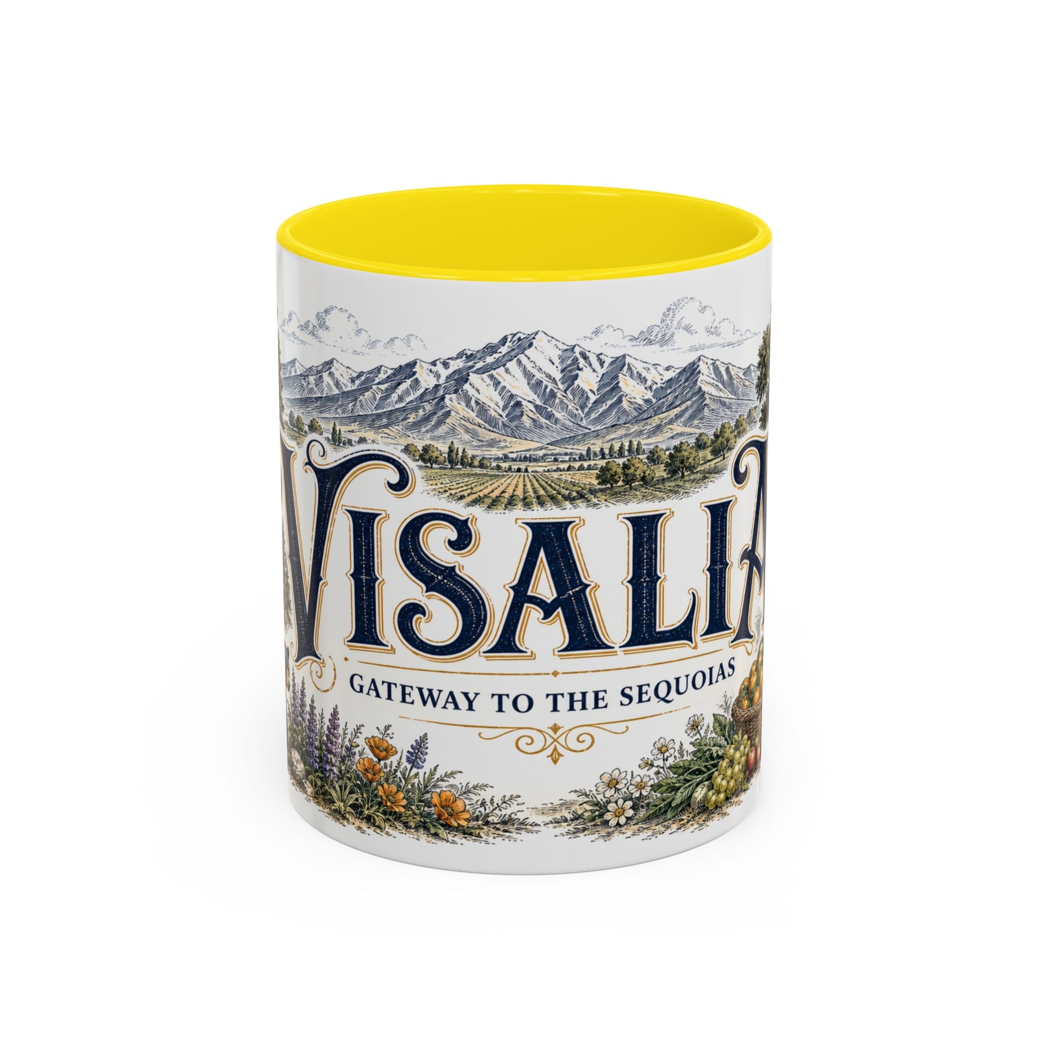 Visalia Coffee Mug | United States Travel Souvenir | Vintage Illustrated City Gift | 11 oz 15 oz Accent Mug
