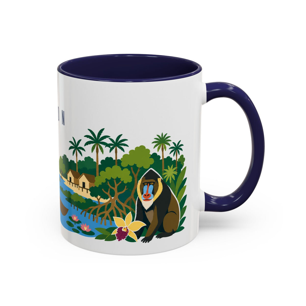Gabon Coffee Mug | Travel Souvenir Accent Mug | Country Gift Ceramic Cup 11oz 15oz