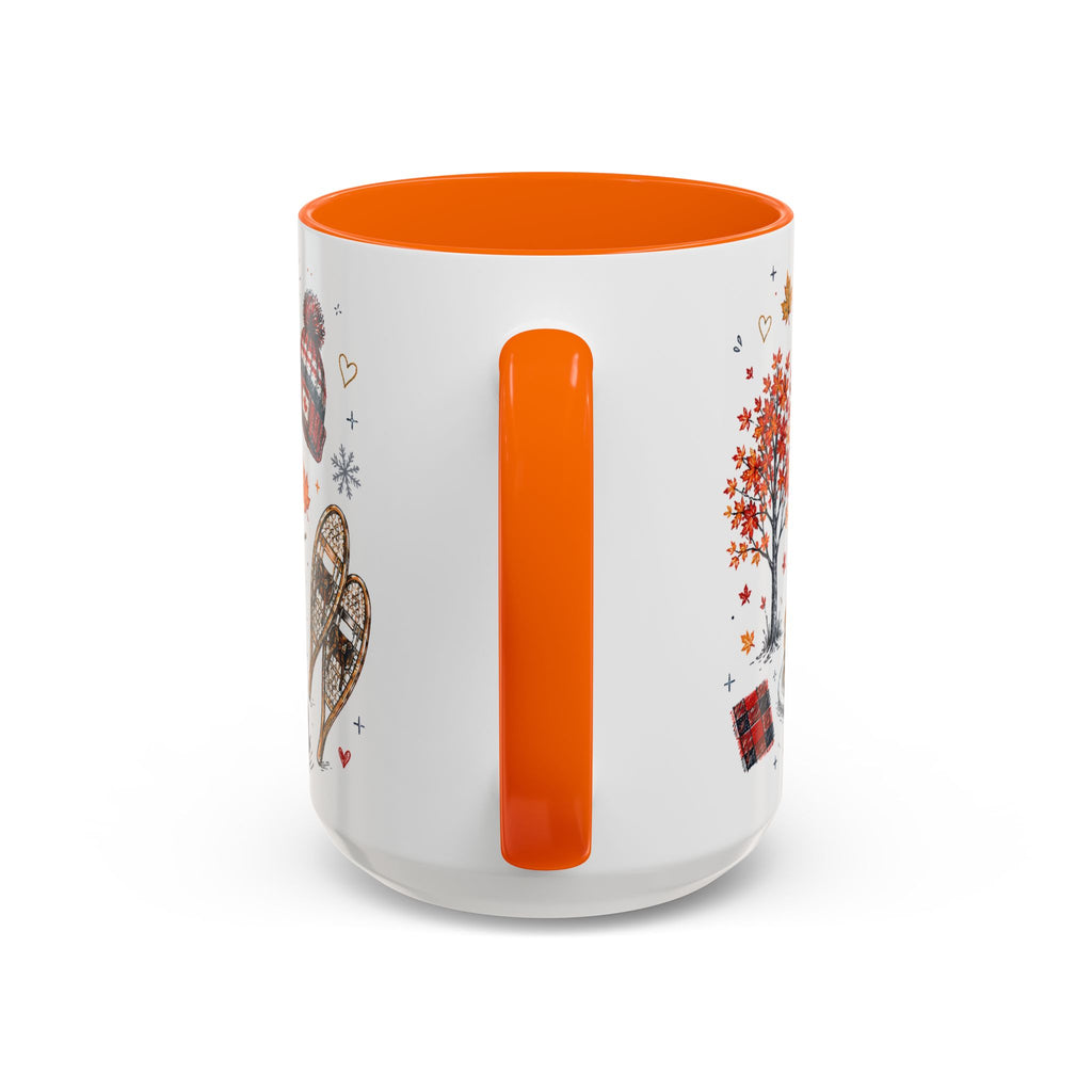 Maple Leaf Forever Coffee Mug | Canadian Pride Gift | Accent Color Ceramic 11oz 15oz