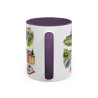 Lyon Illustrated Travel Mug | City Souvenir Accent Coffee Mug | 11oz 15oz Ceramic Cup