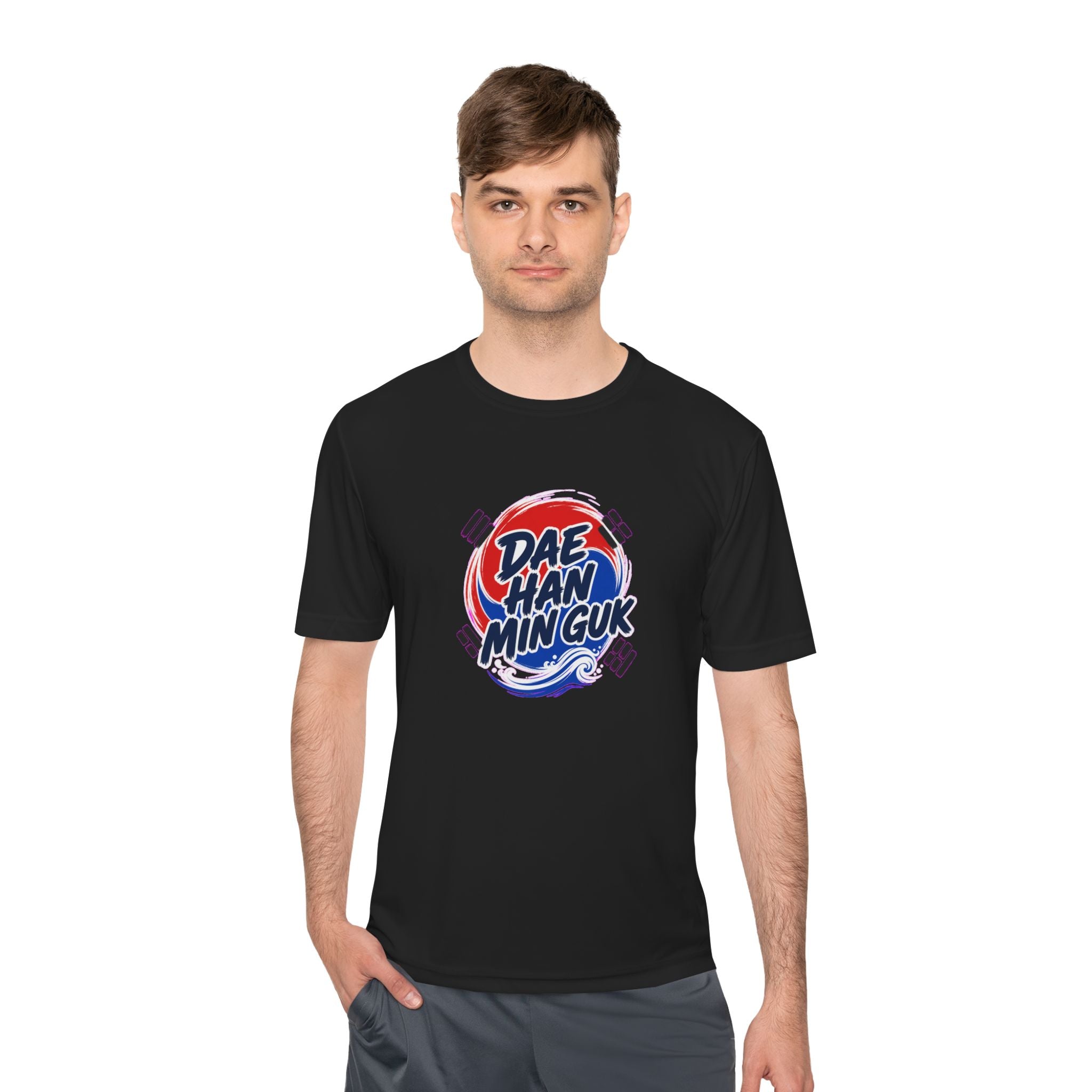 South Korea Dae Han Min Guk Soccer Fan T-Shirt, Moisture Wicking Sport Tee