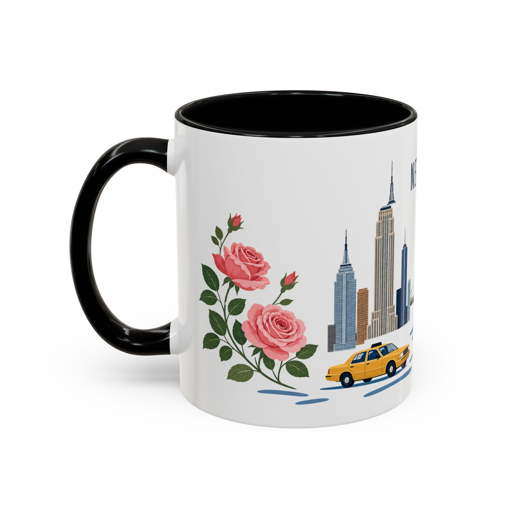 New York Coffee Mug | United States Travel Souvenir | Porcelain Decal City Gift | 11oz 15oz Accent Mug