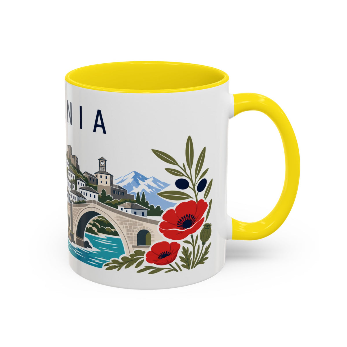 Albania Coffee Mug | Travel Souvenir Accent Mug | Country Gift Ceramic Cup 11oz 15oz
