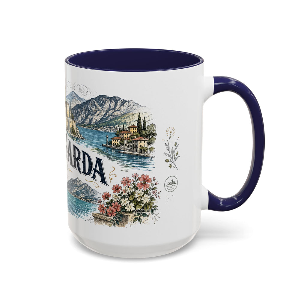 Lake Garda Mug, Italy Travel Souvenir, Bucket List Gift, Accent Ceramic Coffee Mug 11oz 15oz