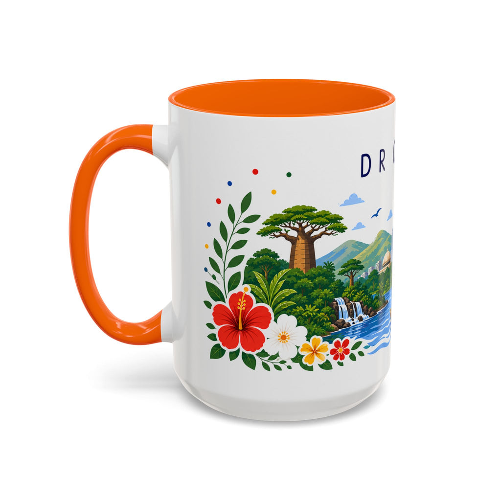 DR Congo Coffee Mug | Travel Souvenir Accent Mug | Place Gift Ceramic Cup 11oz 15oz