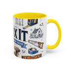 Mr Fix It Coffee Mug | Father's Day Gift for Dad | Accent Color Ceramic 11oz 15oz