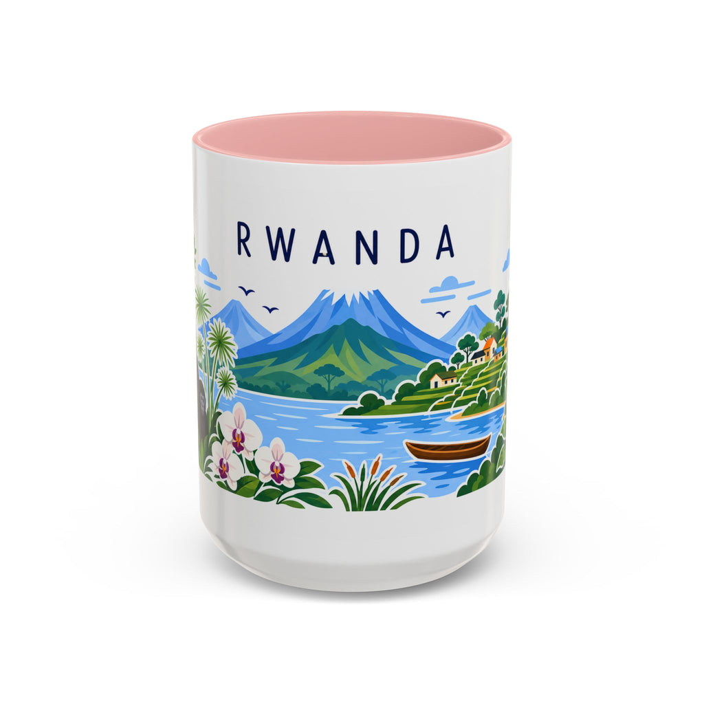 Rwanda Coffee Mug | Travel Souvenir Accent Mug | Country Gift Ceramic Cup 11oz 15oz