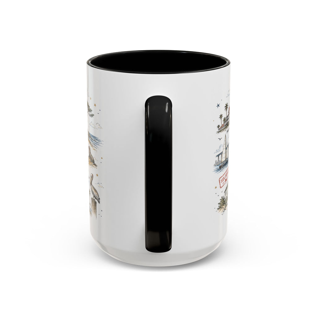 San Diego Coffee Mug | California Souvenir City Gift | Accent Color Ceramic 11oz 15oz