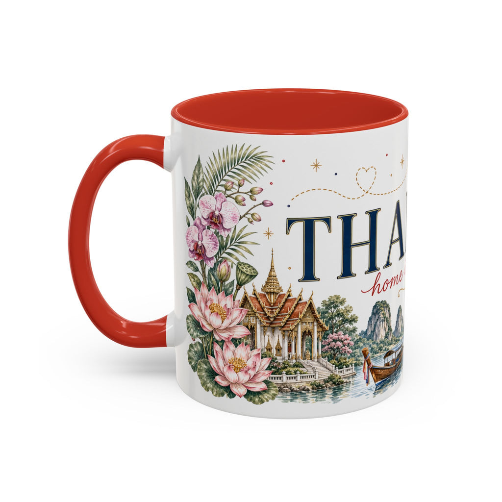 Thailand Home Country Mug | Moving Away Gift | Long Distance Friendship | 11 oz 15 oz Accent Mug