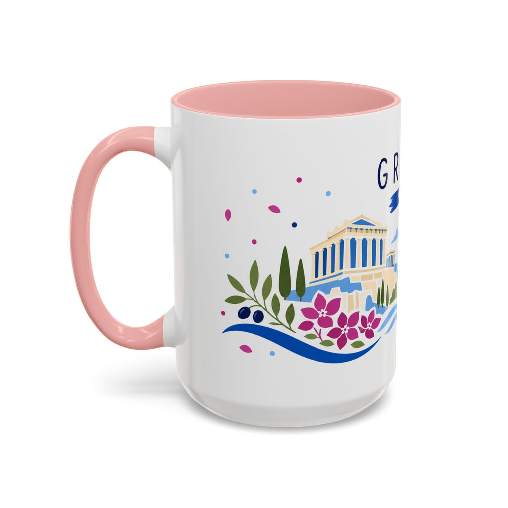 Greece Coffee Mug | Travel Souvenir Accent Mug | Country Gift Ceramic Cup 11oz 15oz