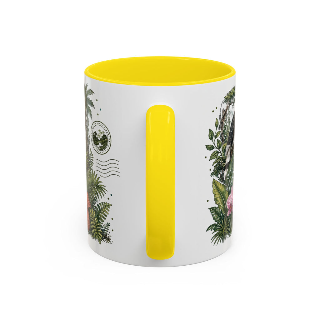 Borneo Rainforest Coffee Mug | Travel Destination Souvenir Gift | Accent Color Ceramic 11oz 15oz