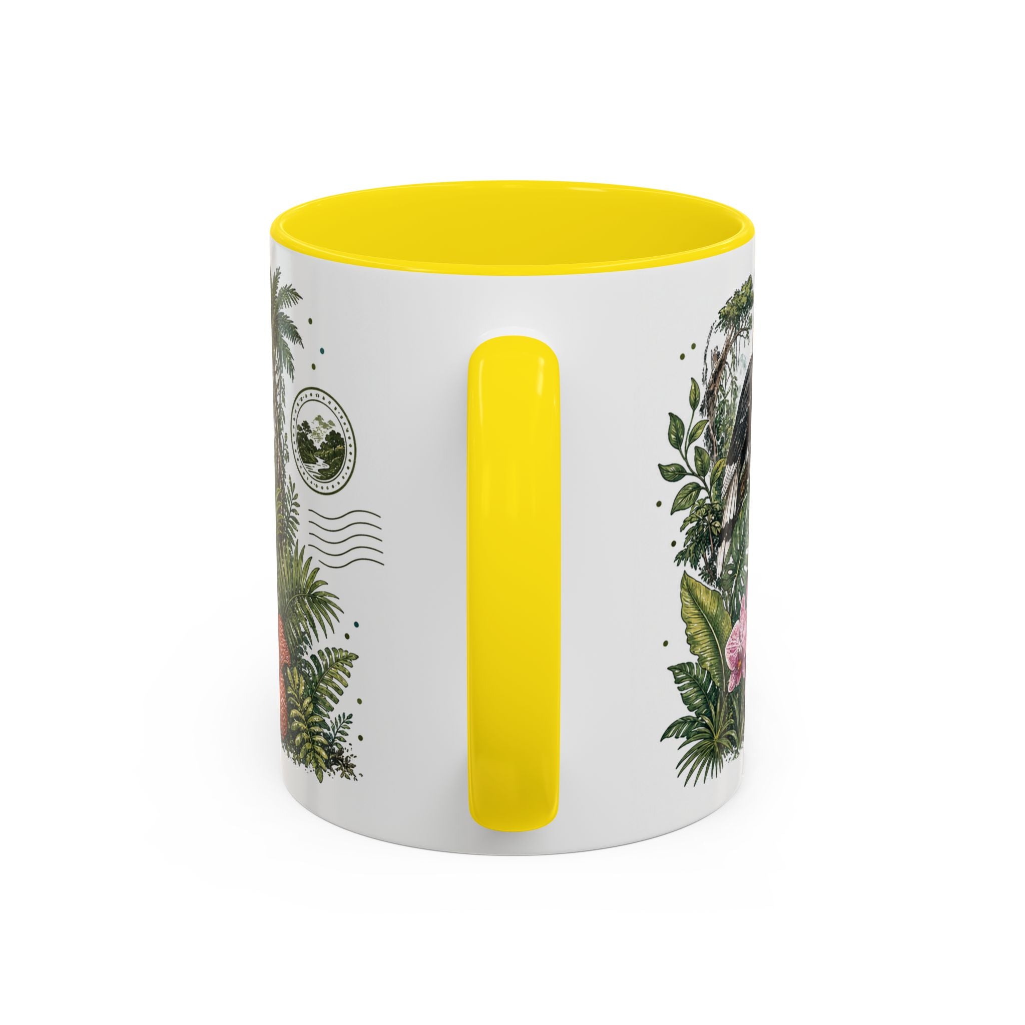 Borneo Rainforest Coffee Mug | Travel Destination Souvenir Gift | Accent Color Ceramic 11oz 15oz