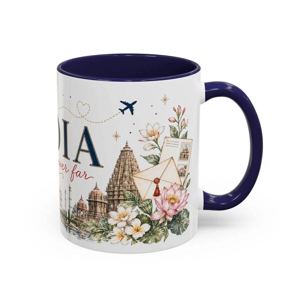 India Home Country Mug | Moving Away Gift | Long Distance Friendship | 11 oz 15 oz Accent Mug